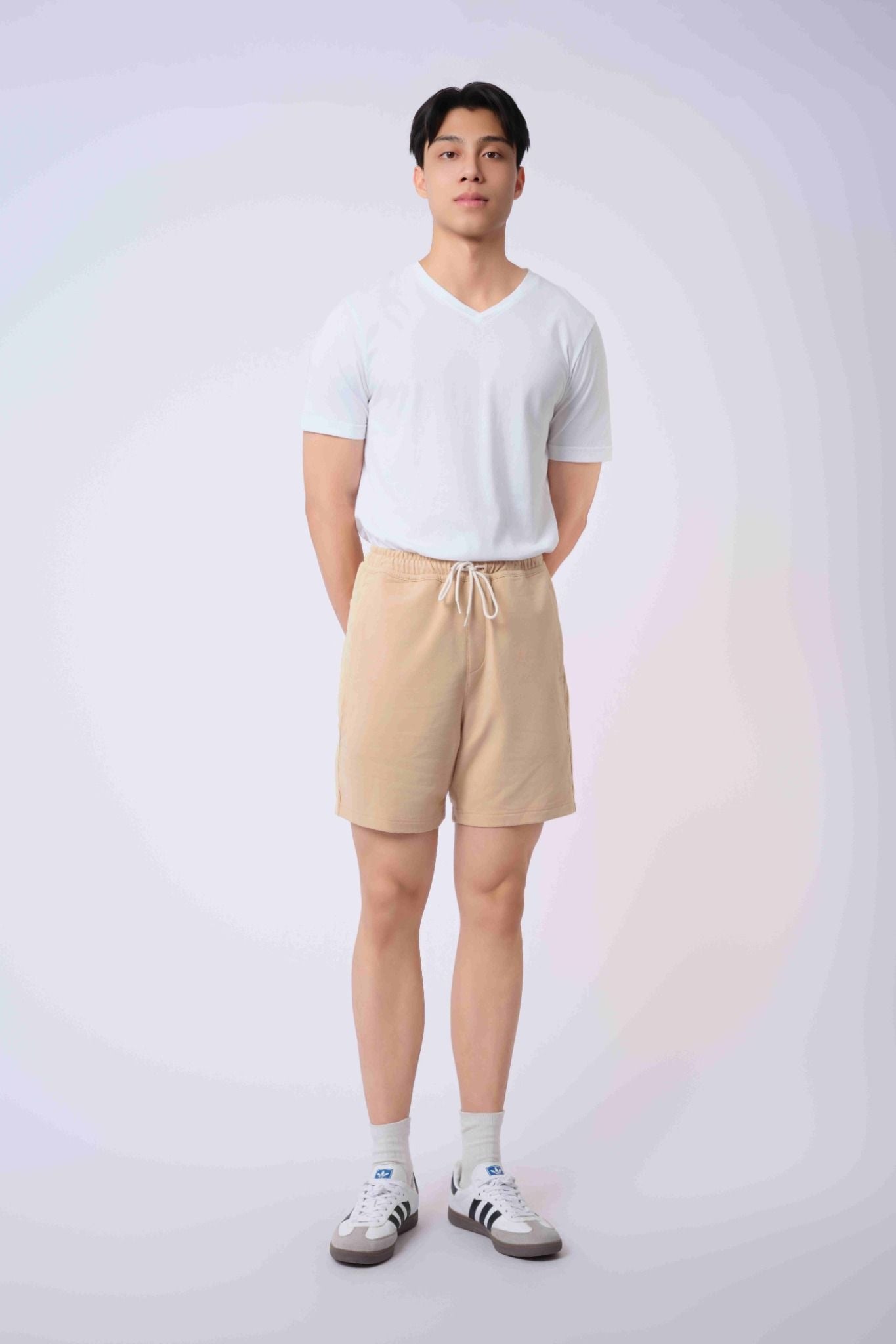  Quần shorts nam vải nỉ dáng relax 