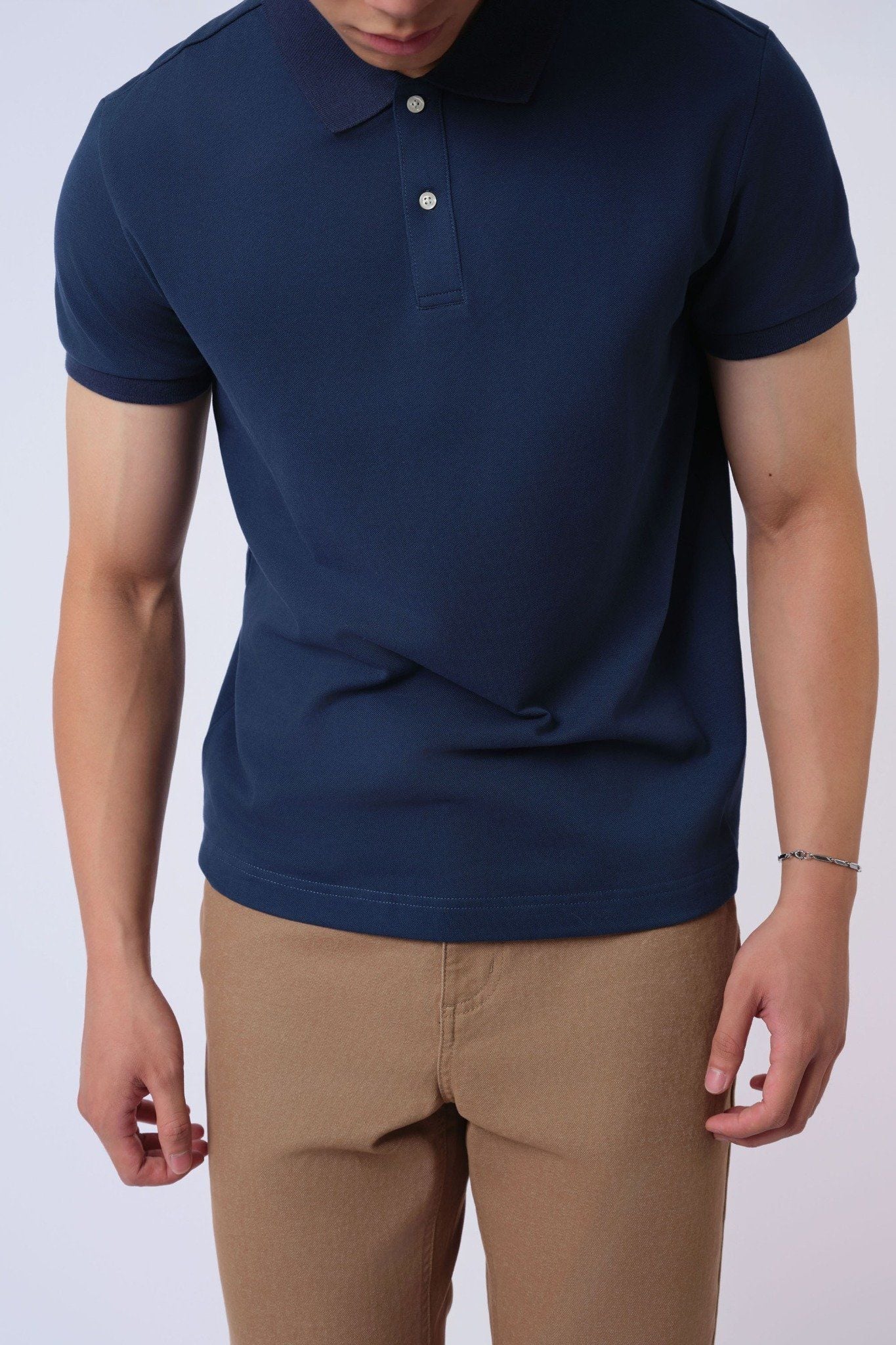  Áo polo nam cơ bản vải pique 