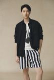  Áo sơ mi Nam Chất Linen dáng xuông cổ đức 