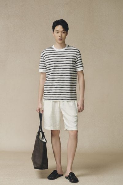  Áo phông Nam dáng Loose họa tiết kẻ 