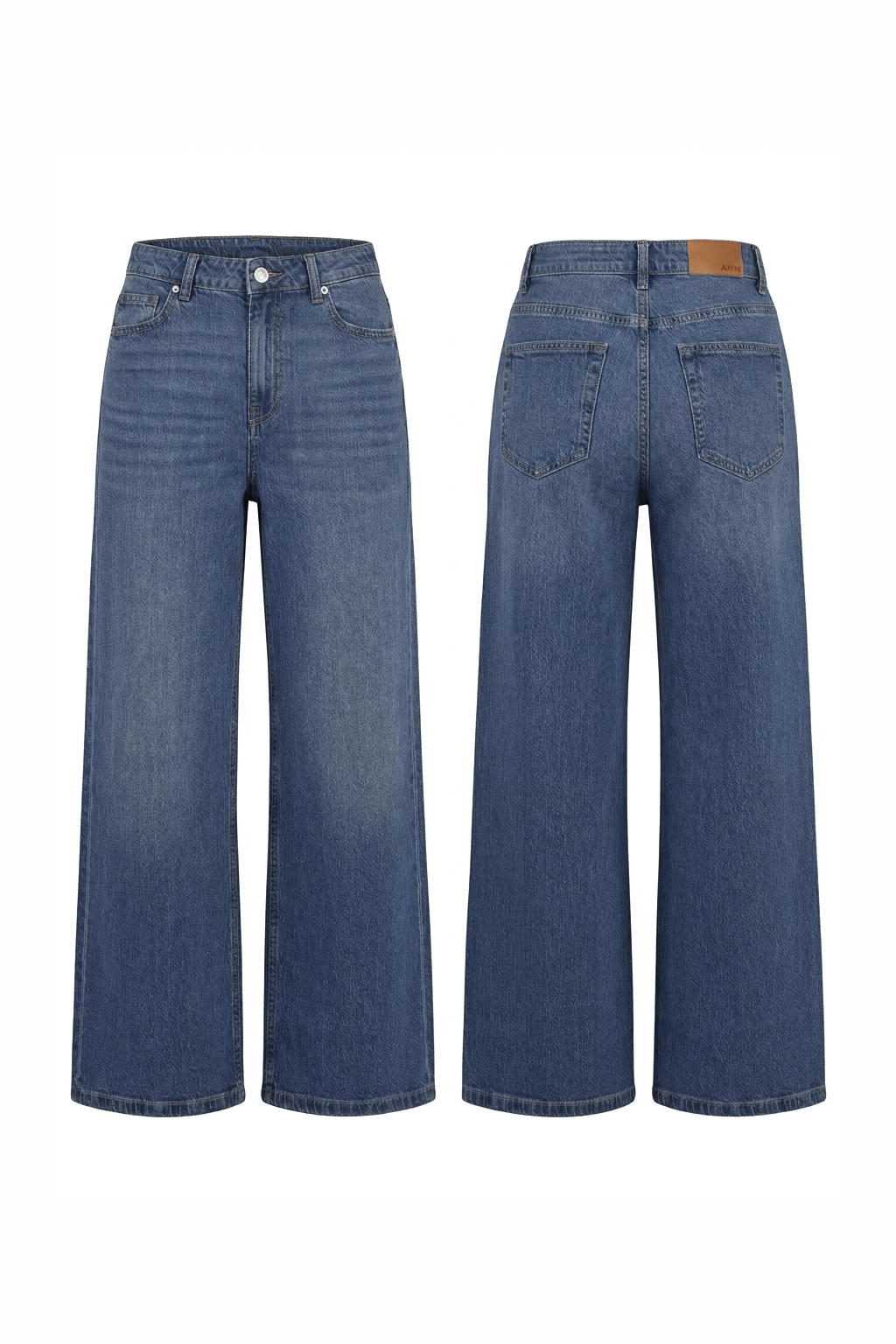  Quần Jeans Nữ Dáng Wide-Leg Co Giãn Nhẹ 