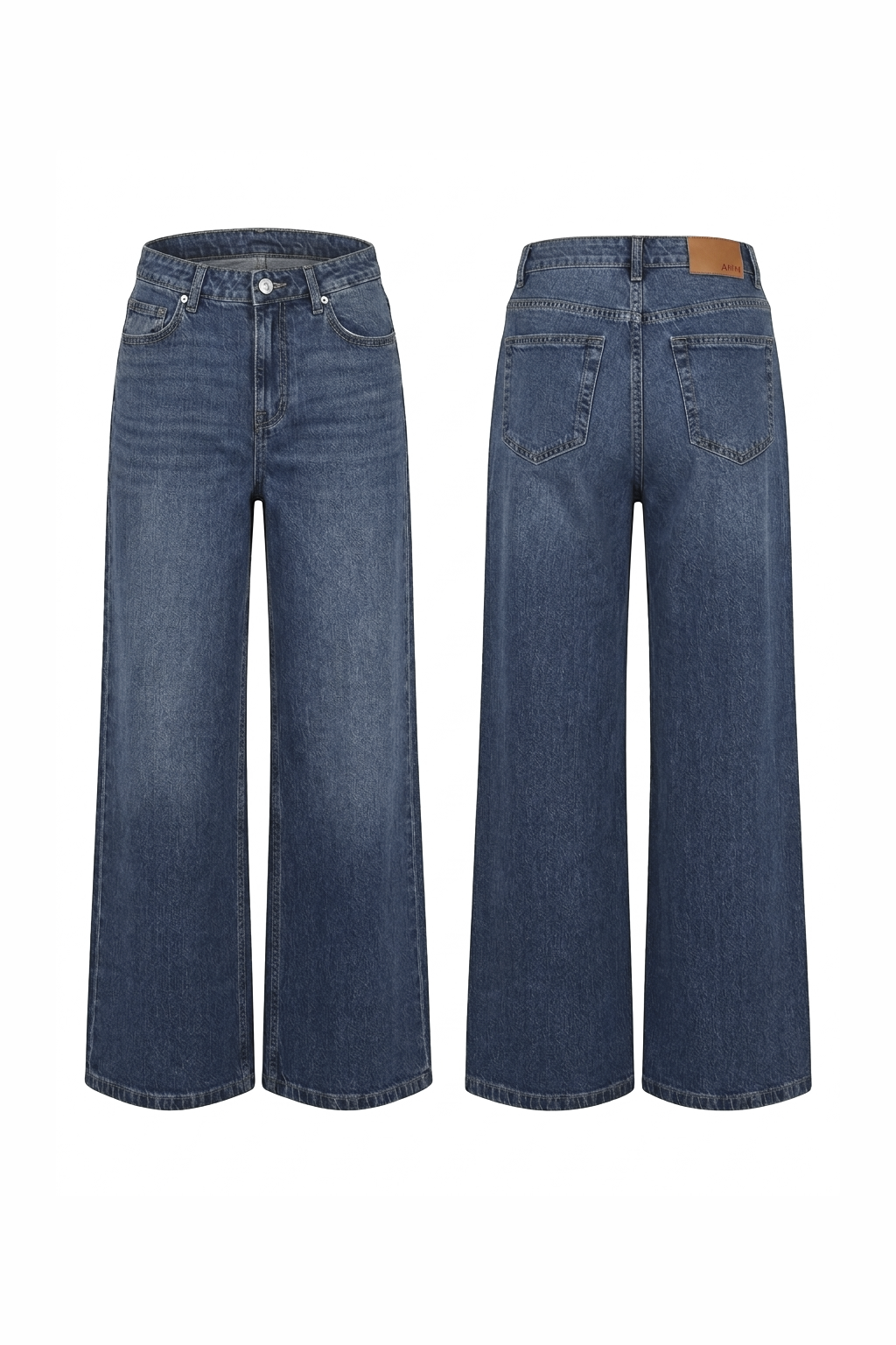  Quần Jeans Nữ Dáng Wide-Leg Co Giãn Nhẹ 