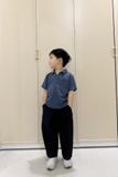  Áo polo bé trai cổ V dáng regular 