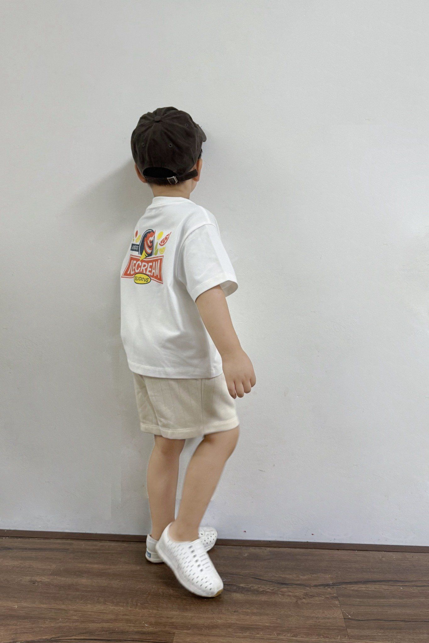  Bộ quần áo Unisex Kids họa tiết Icecream áo single quần french terry 