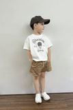  Áo phông Unisex Kid in họa tiết kem vải single 