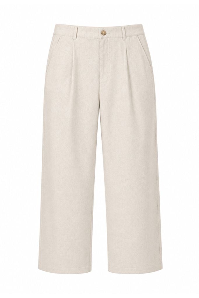  Quần Dài Nữ Dáng Wide Leg cơ bản Vải Linen 