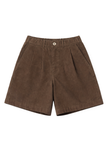  Quần Short Nữ Vải Linen Cạp Cao Phối Chun Lưng 