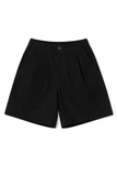 Quần Short Nữ Vải Linen Cạp Cao Phối Chun Lưng 