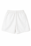  Quần Short Nữ Vải Linen Cạp Cao Phối Chun Lưng 