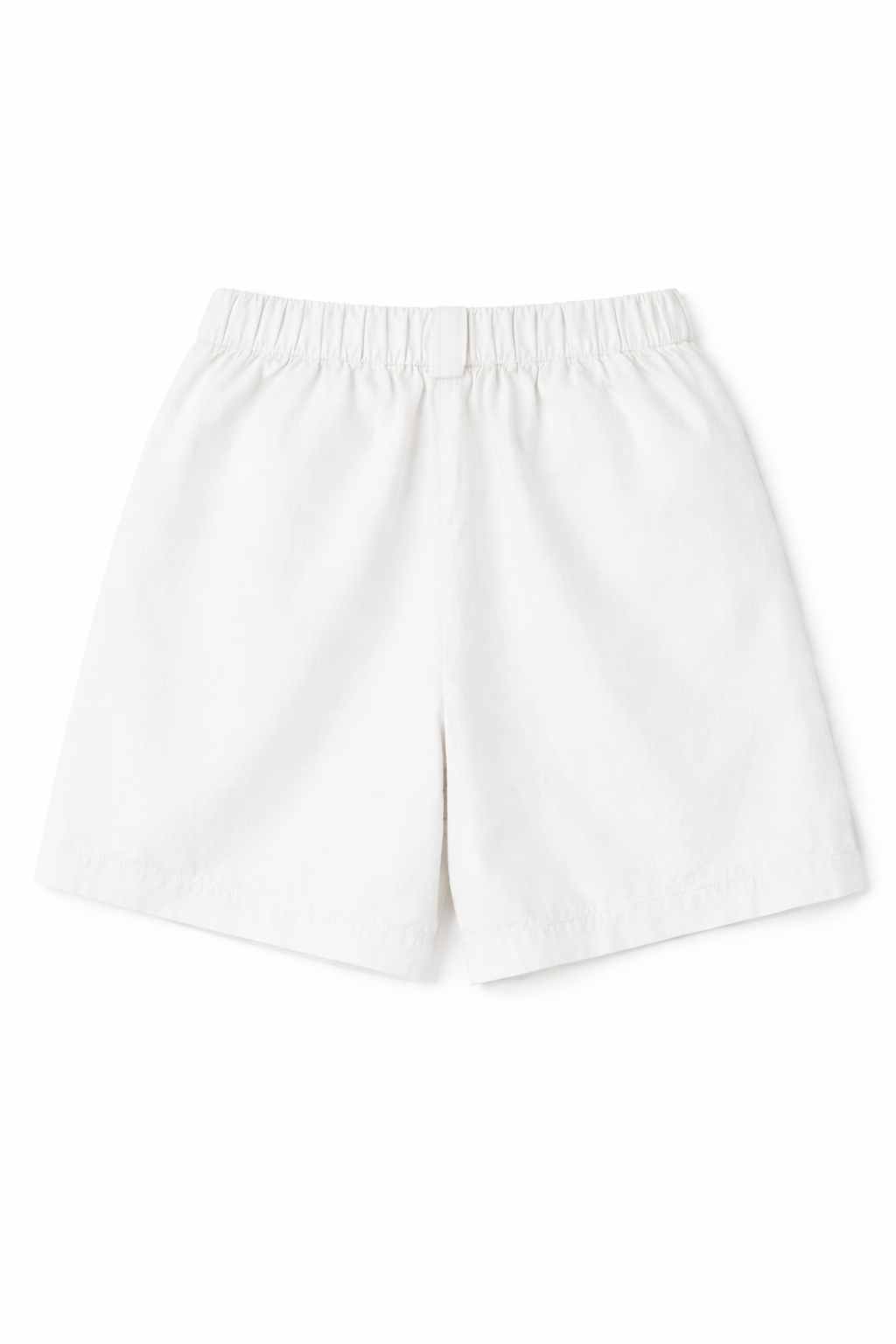  Quần Short Nữ Vải Linen Cạp Cao Phối Chun Lưng 
