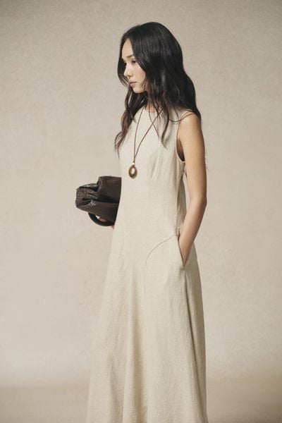  Váy không tay Nữ chất Linen dáng Maxi 