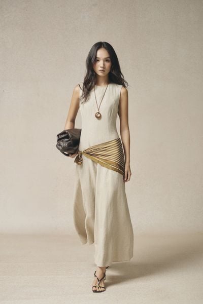  Váy không tay Nữ chất Linen dáng Maxi 