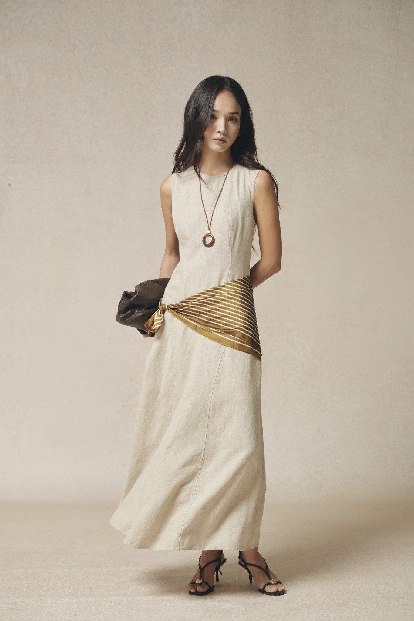  Váy không tay Nữ chất Linen dáng Maxi 