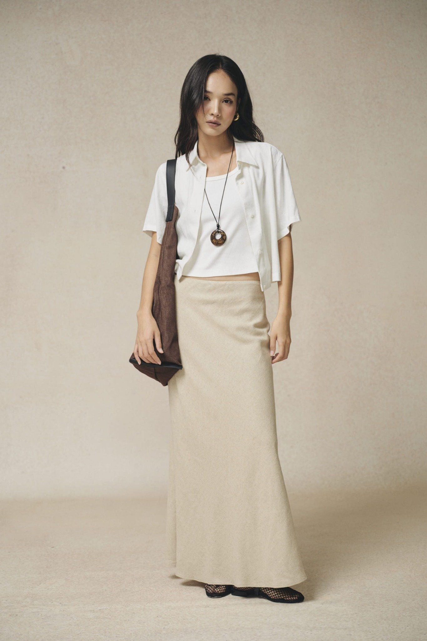 Áo sơ mi Nữ chất Linen dáng Crop Boxy 