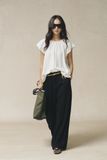  Áo kiểu Nữ Linen tay hến dáng xuông cách điệu lưng 