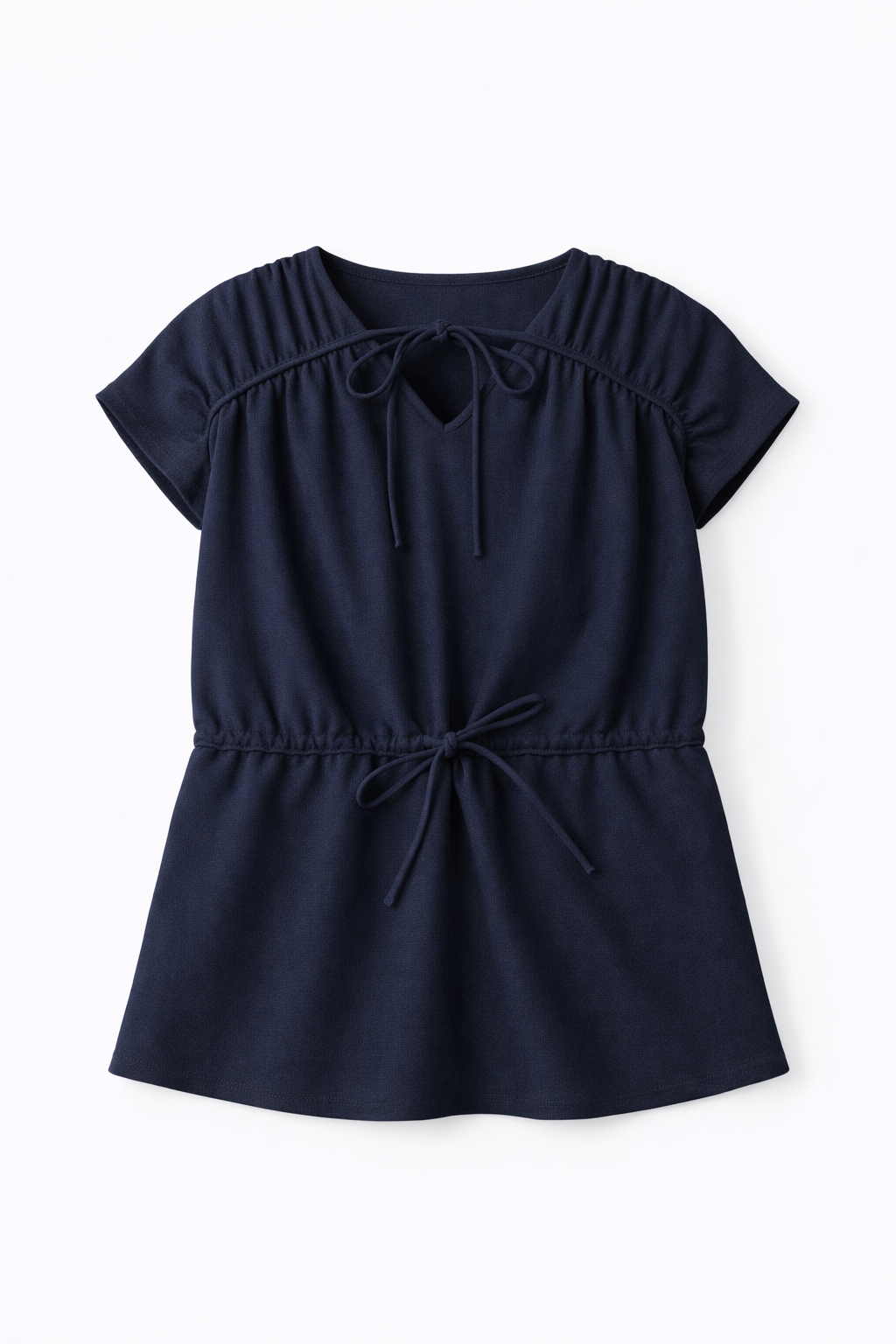  Áo Kiểu Nữ Vải Linen Có Họa Tiết Nơ Trang Trí 