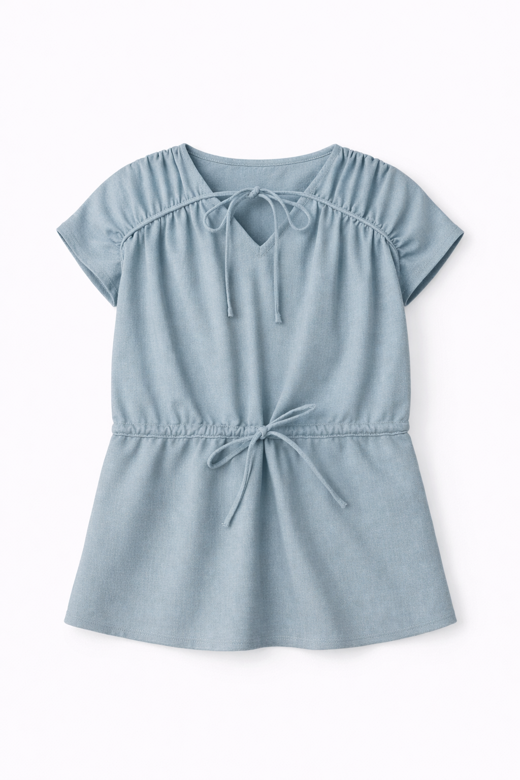  Áo Kiểu Nữ Vải Linen Có Họa Tiết Nơ Trang Trí 