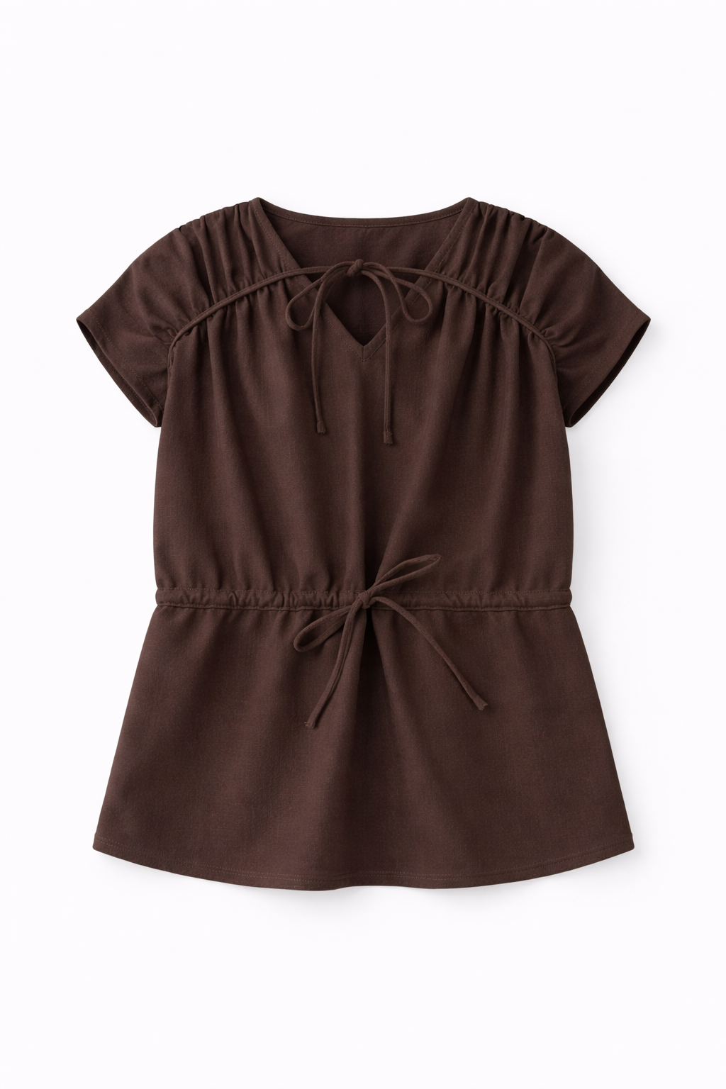  Áo Kiểu Nữ Vải Linen Có Họa Tiết Nơ Trang Trí 