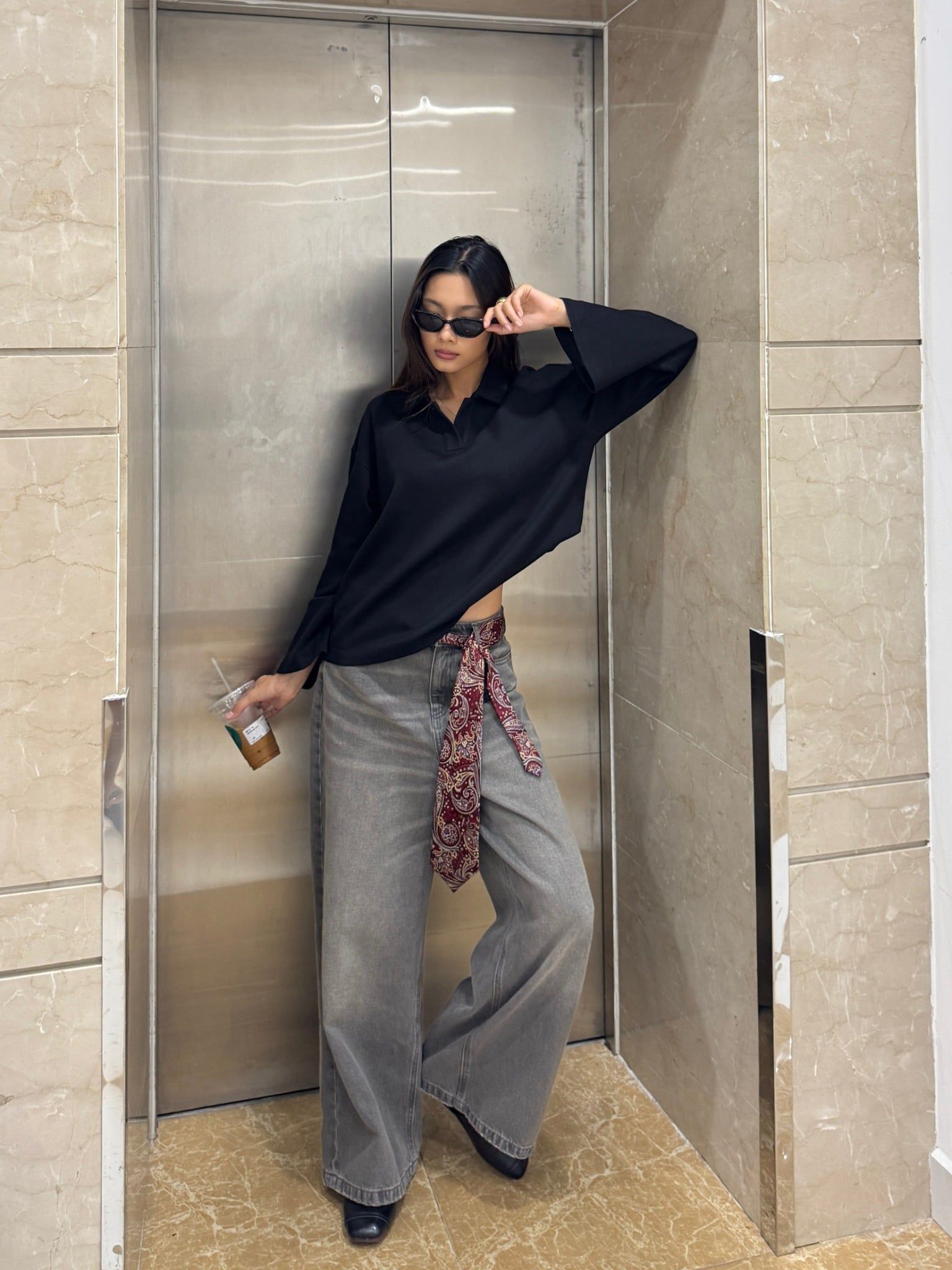  Quần Jeans nữ dáng wideleg 