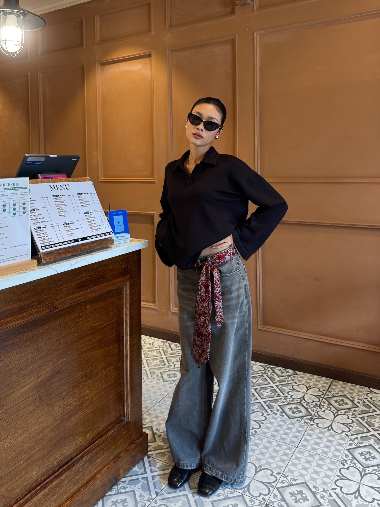  Quần Jeans nữ dáng wideleg 