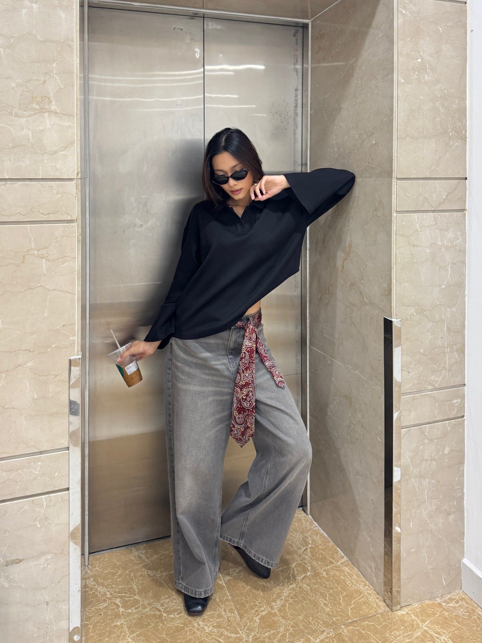  Quần Jeans nữ dáng wideleg 