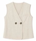  Áo Gilet Nữ Dáng Ngắn Vải Linen 