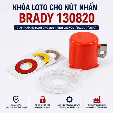 Khóa loto cho nút nhấn Brady 130820