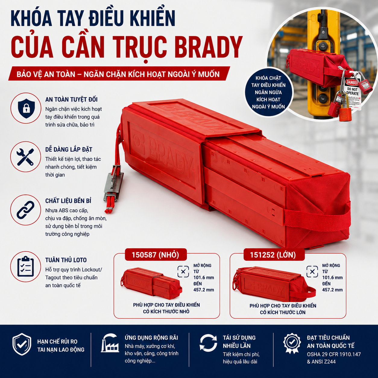 Khóa Tay Điều Khiển Của Cần Trục Brady
