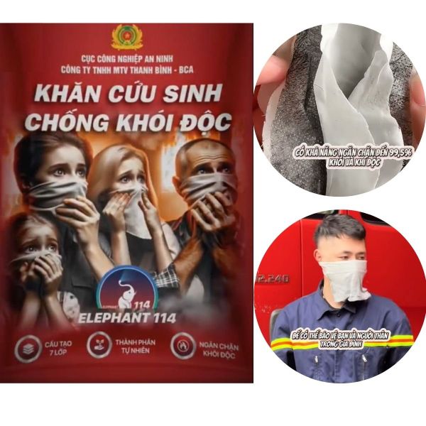 Khăn cứu sinh chống khói độc phòng cháy chữa cháy