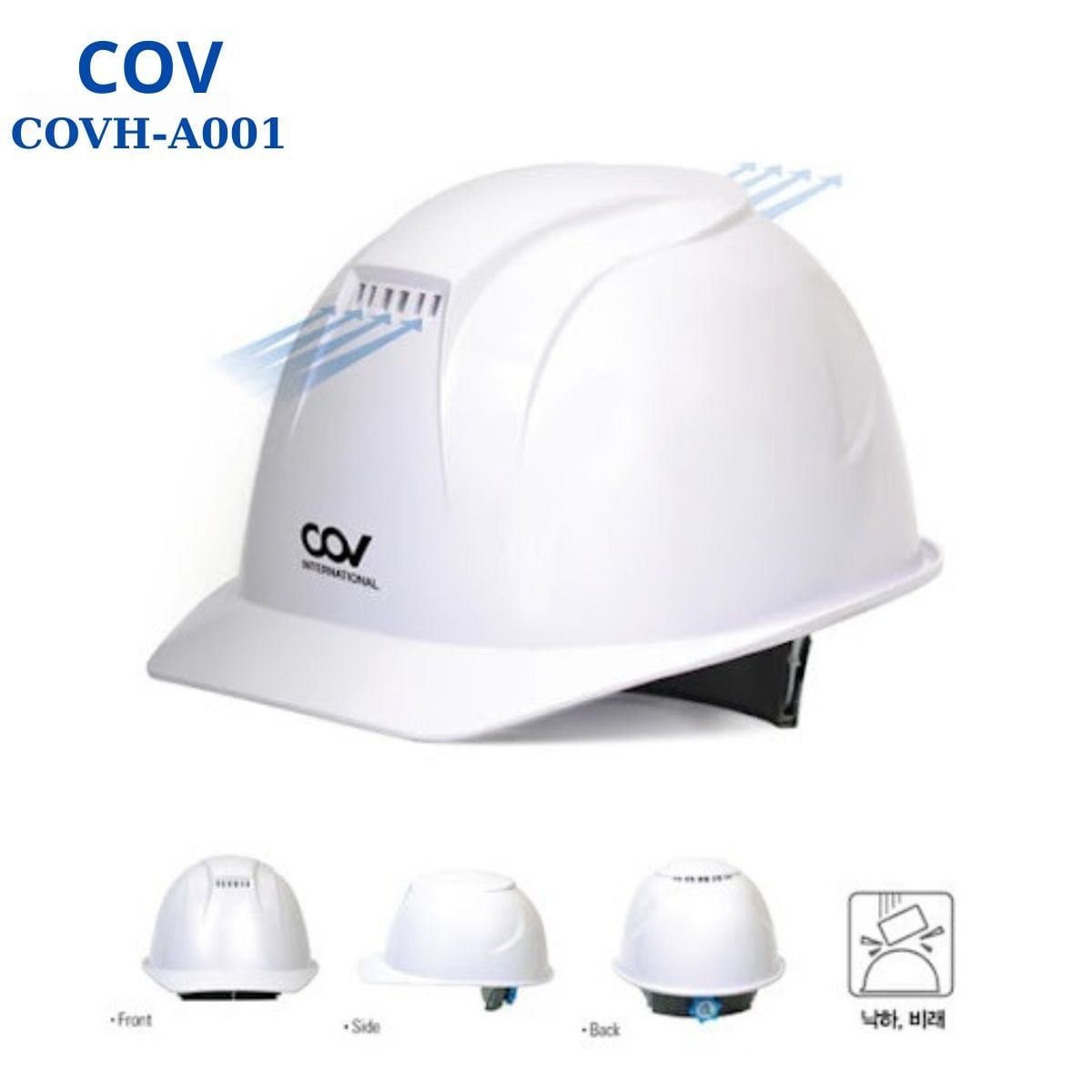 Mũ bảo hộ công trình COVH-A001 có lỗ thoáng khí