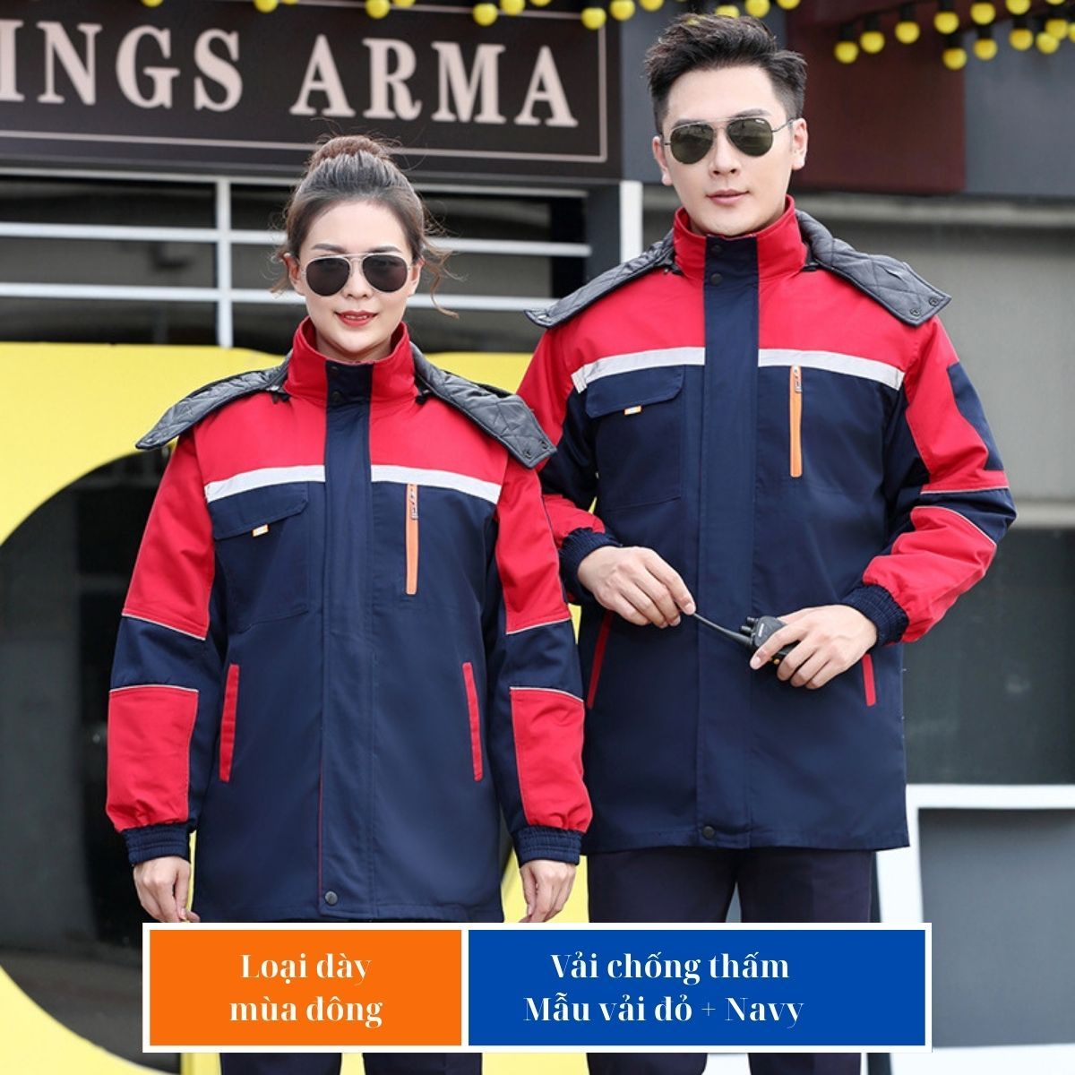 May quần áo bảo hộ mùa đông dày chống thấm cho doanh nghiệp