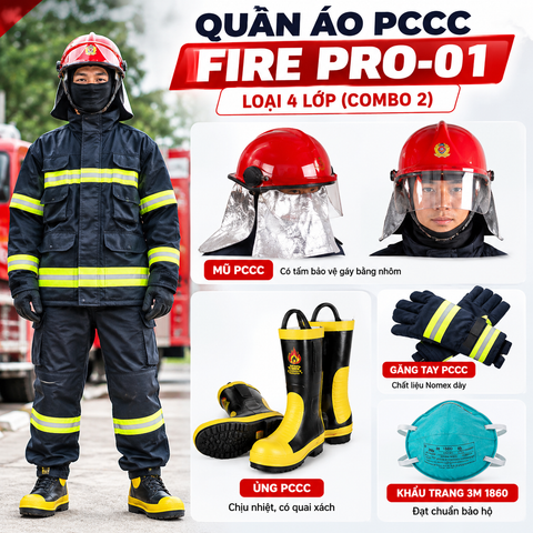 Quần Áo PCCC Fire Pro-01 Loại 4 Lớp