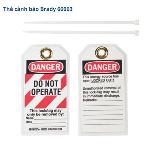 Thẻ cảnh báo Brady 66063