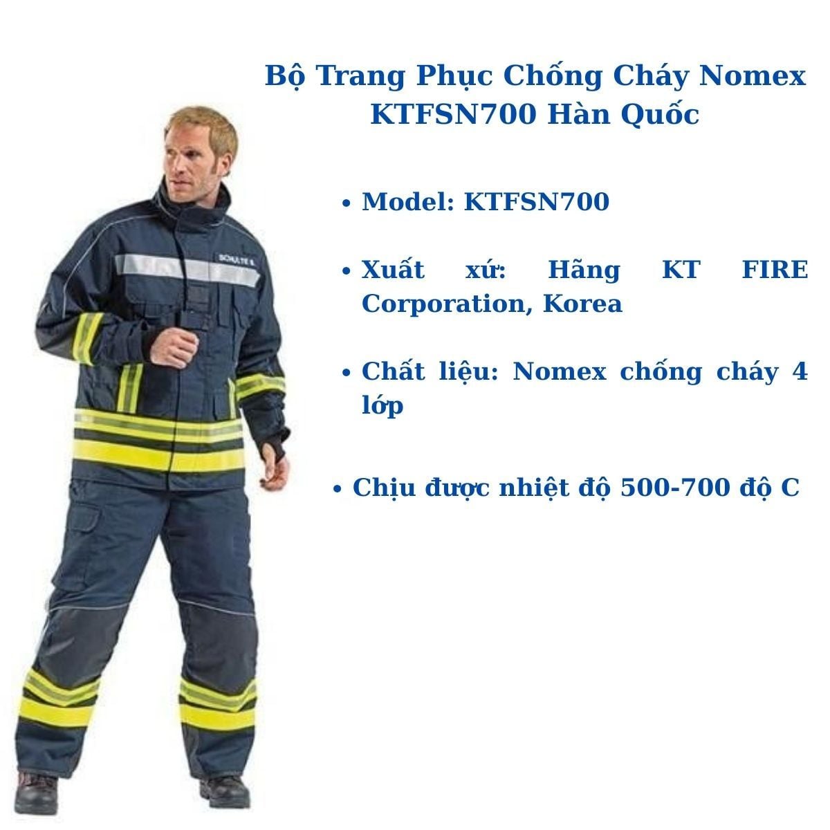 Quần Áo Phòng Cháy Chữa Cháy- Trang Phục PCCC Nomex KTFSN700 Hàn Quốc