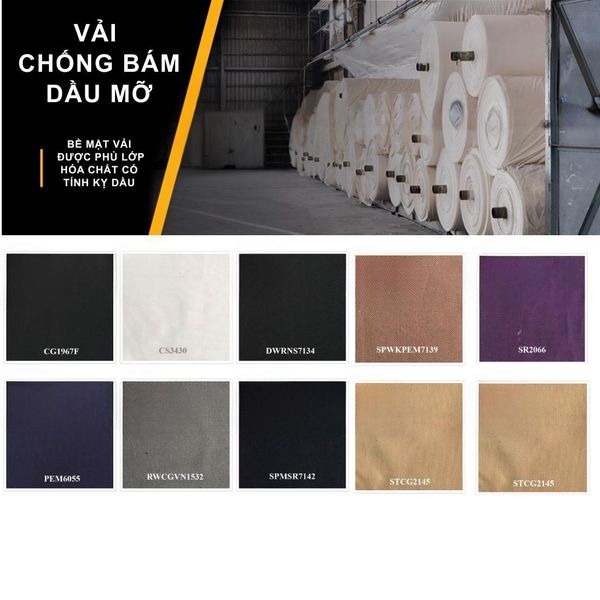 Vải chống bám dầu mỡ