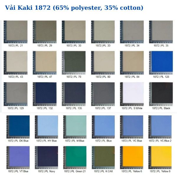 Vải kaki không nhăn không bai xù