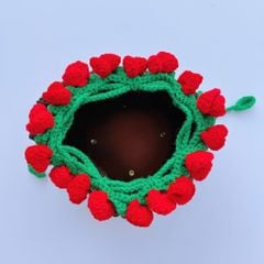 Túi Tròn Hoa Hồng Có Lót Đế