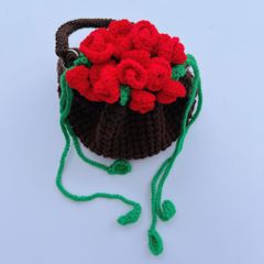 Túi Tròn Hoa Hồng Có Lót Đế