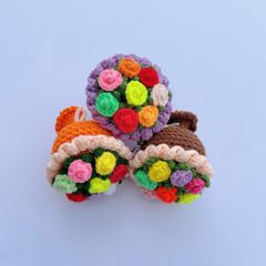 Móc Khóa Bó Hoa Mini Nhiều Màu