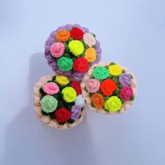 Móc Khóa Bó Hoa Mini Nhiều Màu