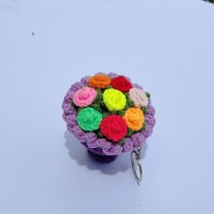 Móc Khóa Bó Hoa Mini Nhiều Màu