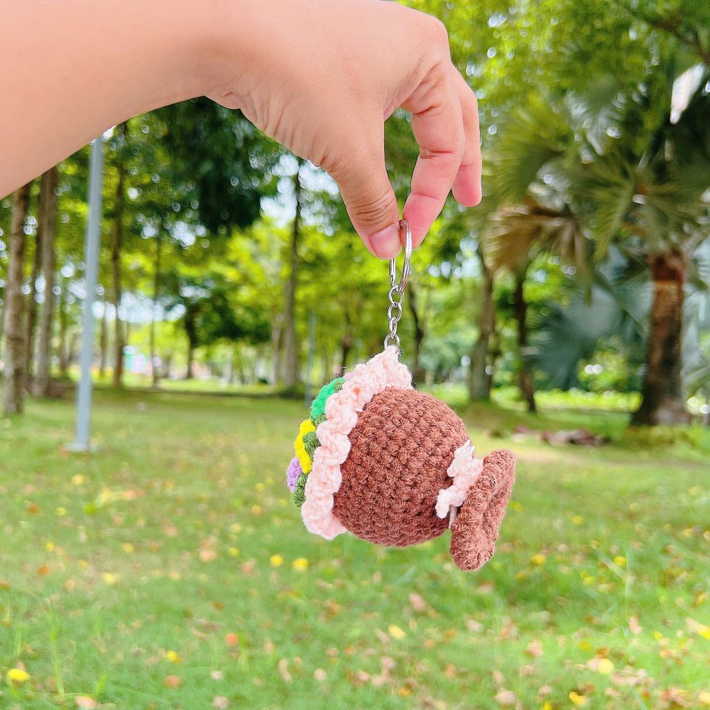 Móc Khóa Bó Hoa Mini Nhiều Màu