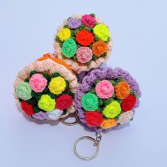 Móc Khóa Bó Hoa Mini Nhiều Màu