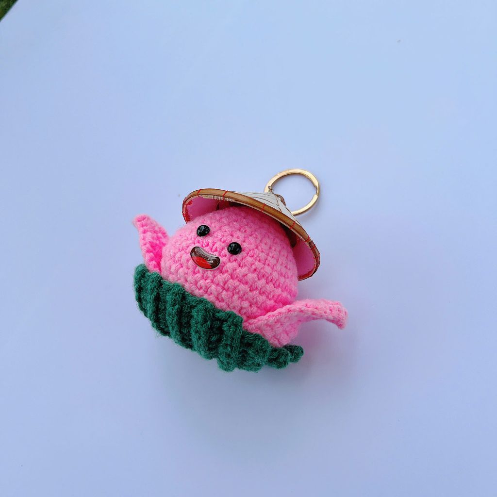 Móc Khóa Bé Sen Đội Nón Lá Size 8cm