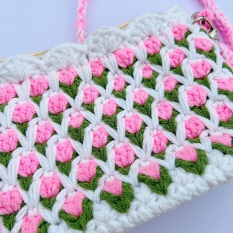 Túi Hoa Tulip Hồng Xinh Xắn