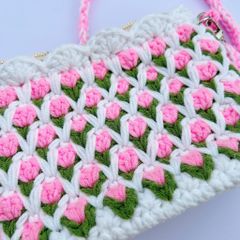 Túi Hoa Tulip Hồng Xinh Xắn