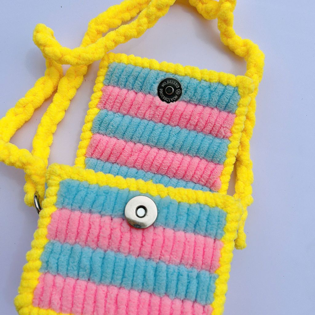 Túi Cầu Vòng Nhung Đũa