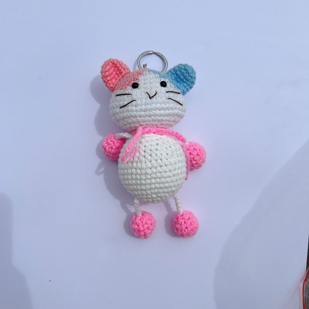 Thú Bông Mèo Xanh Hồng