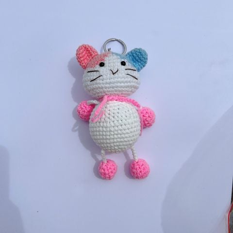 Thú Bông Mèo Xanh Hồng