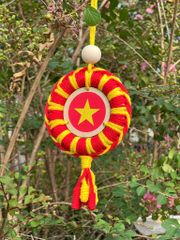 Macrame Vòng Tròn Cờ 10cm Có Tua Rua